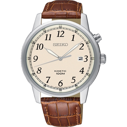 Seiko Kinetic Watch Strap SKA779 Brown Leather