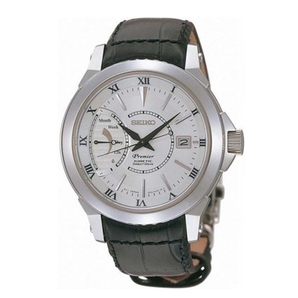 Seiko Premier Watch Strap SRG003 Black Leather