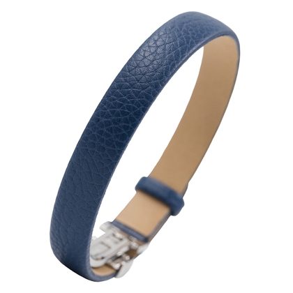 NIMA Atelier Seth Calf Skin Bracelet with Folding Clasp Blue