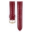 Hirsch Crocograin Watch Band Burgundy