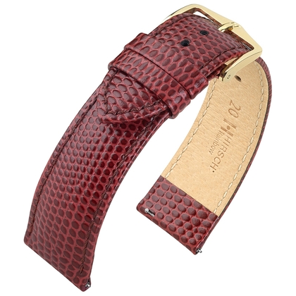 Hirsch Rainbow Watch Band Lizardgrain Burgundy