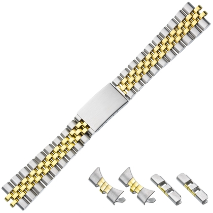 Jubilee Watch Bracelet 'type Rolex' Stainless Steel Bicolor 20mm