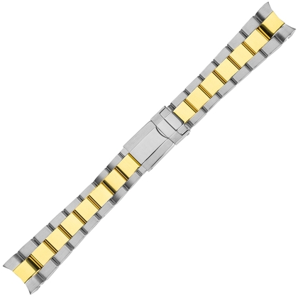 Oyster Watch Bracelet 'type Rolex' Bicolor Stainless Steel 20mm