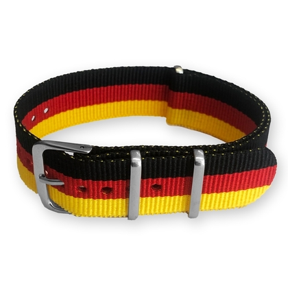 Black Red Yellow "Germany" NATO Nylon Strap