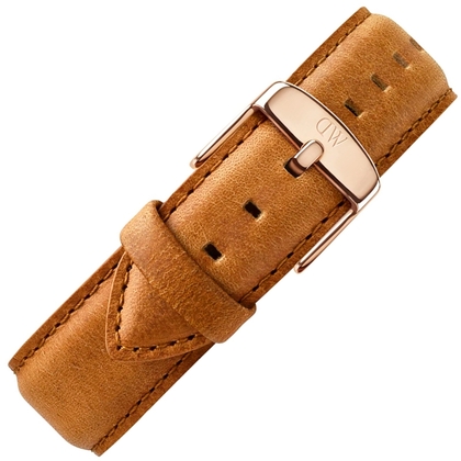 Daniel Wellington 20mm Classic Durham Vintage Brown Leather Watch Strap Rosegold Steel Buckle