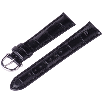 Maurice Lacroix Watch Strap Louisiana Croco-Calf Black