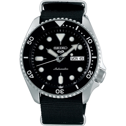 Seiko 5 Watch Strap SRPD55K3 Black Nato (Nylon) 22mm