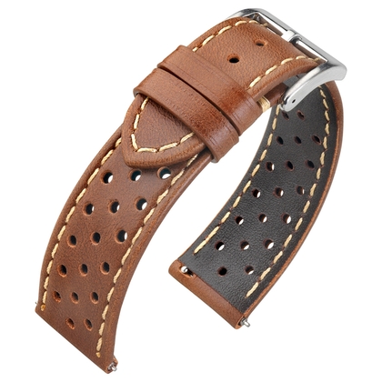 Rally Watch Strap Perforated Calf Skin Brown