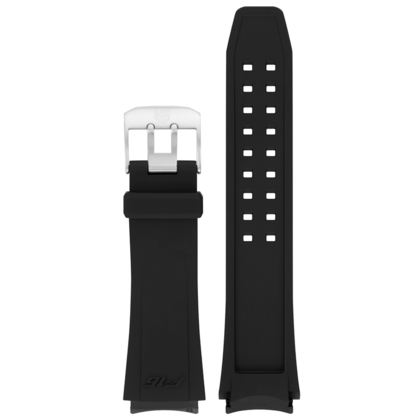 Luminox Series 9109, 9123, 9125, 9129 Watch Band F16 Fighting Falcon Black Rubber