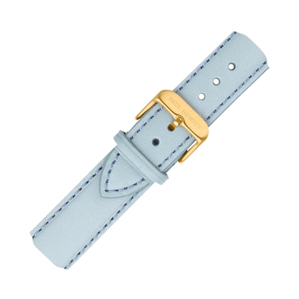 Paul Hewitt Leather Watch Strap Light Blue with Golden Steel Buckle 20mm