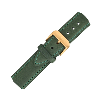 Paul Hewitt Leather Watch Strap Geen with Golden Steel Buckle 20mm