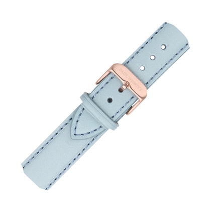 Paul Hewitt Leather Watch Strap Light Blue with Rosegold Steel Buckle 20mm