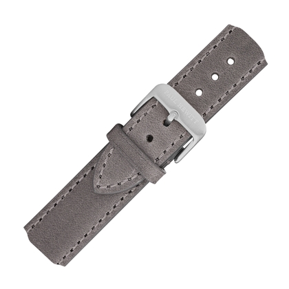 Paul Hewitt Leather Watch Strap Gray with Steel Buckle 20mm