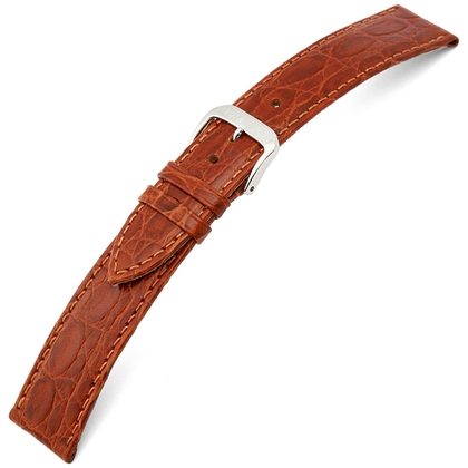 Happel Bahia Crocograin Watch Strap Cognac