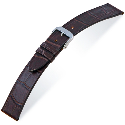 Happel Charleston Alligatorgrain Watch Strap Brown