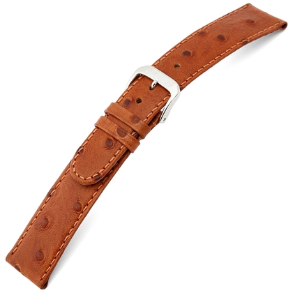 Happel Dundee Ostrich Watch Strap Cowhide Cognac