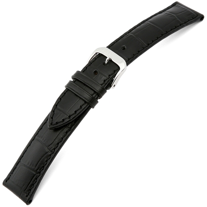 Happel Jackson Alligatorgrain Watch Strap Black