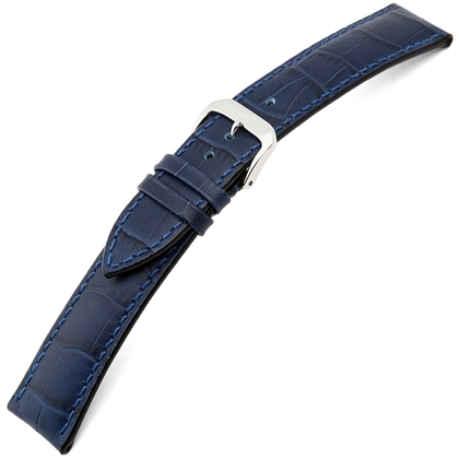 Happel Jackson Alligatorgrain Watch Strap Blue