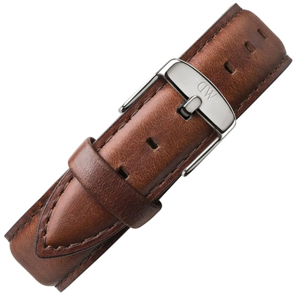 Daniel Wellington 19mm Dapper St Mawes Brown Leather Watch Strap Steel Buckle