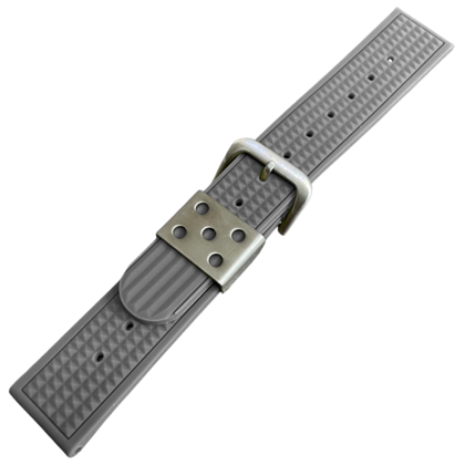 Waffle Strap Rubber Watch Strap Gray