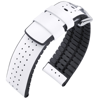 Hirsch Tiger Performance Collection White Leather/Black Rubber 300m WR