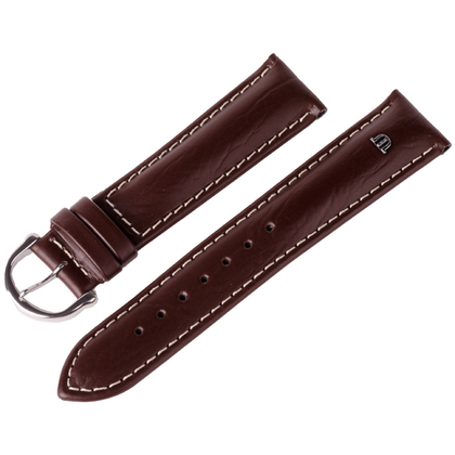 Maurice Lacroix Watch Strap Buffalo Calf Brown White Stitching