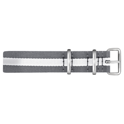 Paul Hewitt NATO Watch Strap Gray White with Steel Buckle 20mm