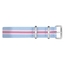 Paul Hewitt NATO Watch Strap Lightblue White Pink with Steel Buckle 20mm