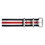 Paul Hewitt NATO Watch Strap Navyblue White Red with Steel Buckle 20mm