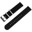 Black Canvas Like NATO Nylon Two Piece Strap