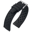 Tropic Style Basket Weave Watch Strap Silicone Rubber Black