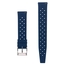 Tropic Style Basket Weave Watch Strap Silicone Rubber Blue