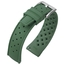 Tropic Style Basket Weave Watch Strap Silicone Rubber Green