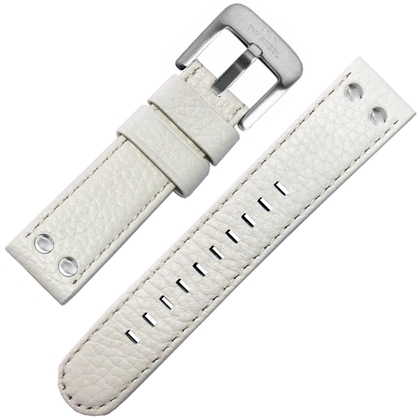 TW Steel Watch Strap White Calfskin 24mm