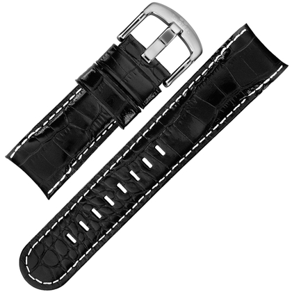 TW Steel Watch Band TW50 - Black Croco Calfskin 22mm