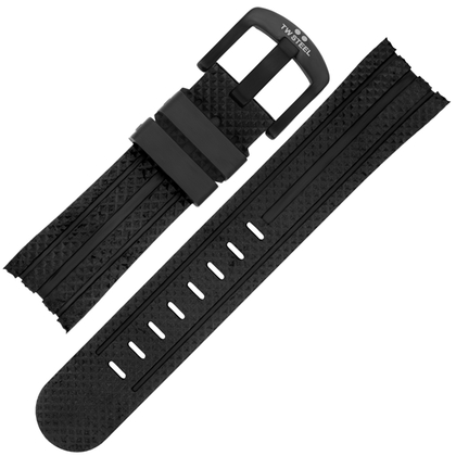 TW Steel Watch Band TW74, TW103, TW704 - Black Rubber 22mm