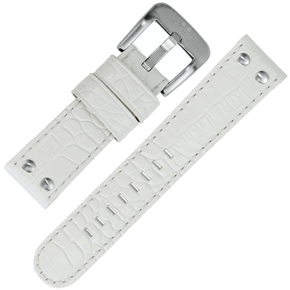 TW Steel Watch Band TW10, TW35 - White Croco Calfskin 22mm