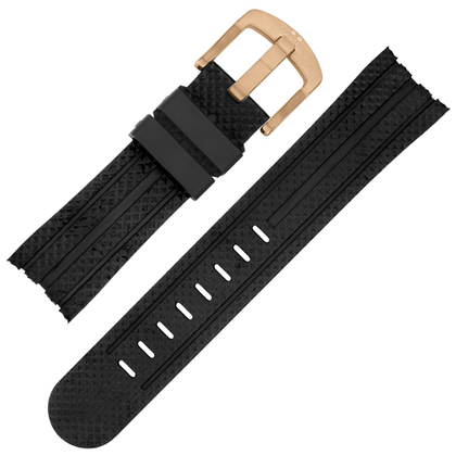 TW Steel Watch Band TW77, TW86, TW87, TW92 - Black Rubber 24mm