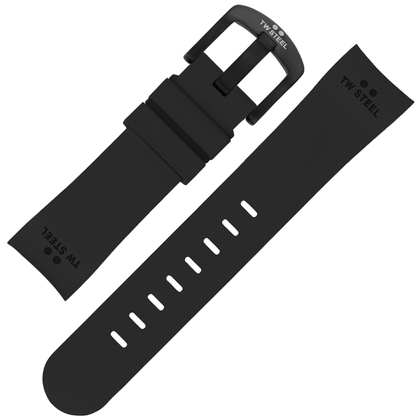 TW Steel Watch Band TW43 - Black Rubber 24mm