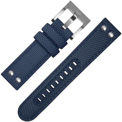 TW Steel Watch Strap VS32, VS34, VS38 - Blue Canvas 24mm