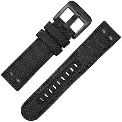 TW Steel Watch Strap VS41, VS43 Black Canvas 22mm