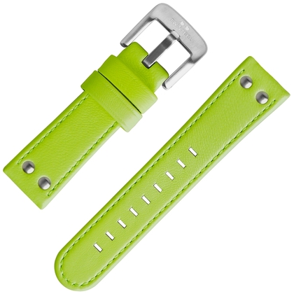 TW Steel Watch Band Fluor Green Calf Skin 24mm
