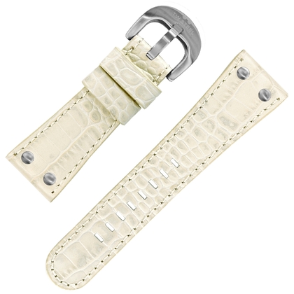 TW Steel Goliath Watch Strap Ivory Croco Calf Skin 26mm