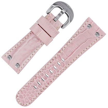 TW Steel Goliath Watch Strap Pink Croco Calf Skin 26mm