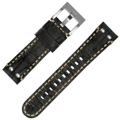 TW Steel Universal Watch Strap Maverick Black - Brushed Buckle