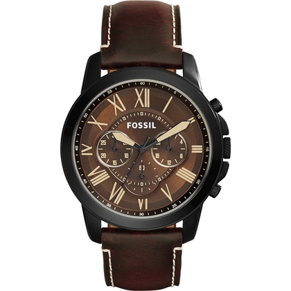 Fossil FS5088 Watch Strap Brown Leather