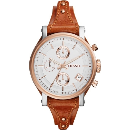 Fossil ES3837 Watch Strap Brown Leather