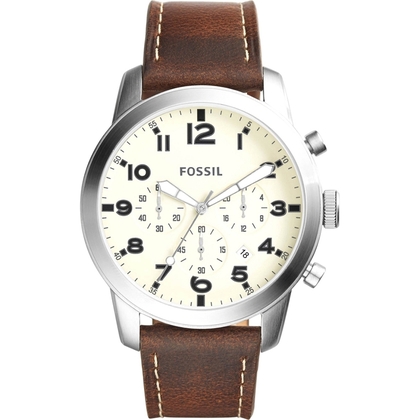 Fossil FS5146 Watch Strap Brown Leather