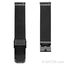 Mesh Milanese Watch Bracelet 0.6 Finely Woven Black Steel - Safety Clip
