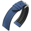Hirsch Arne Performance Recycled Watch Strap Blue PET / Black Rubber